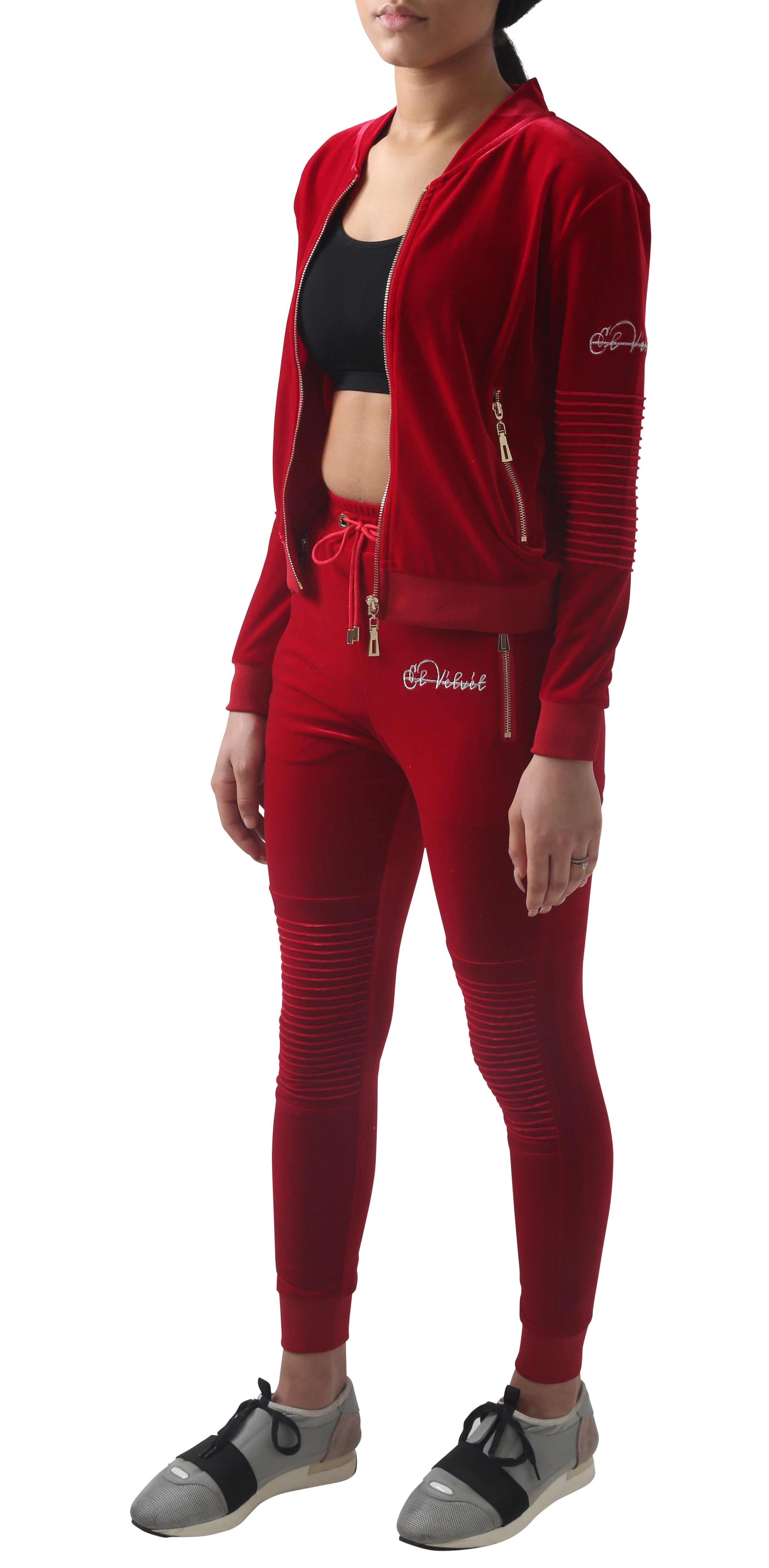 Women's Red Vélvét Women Full Tracksuit
