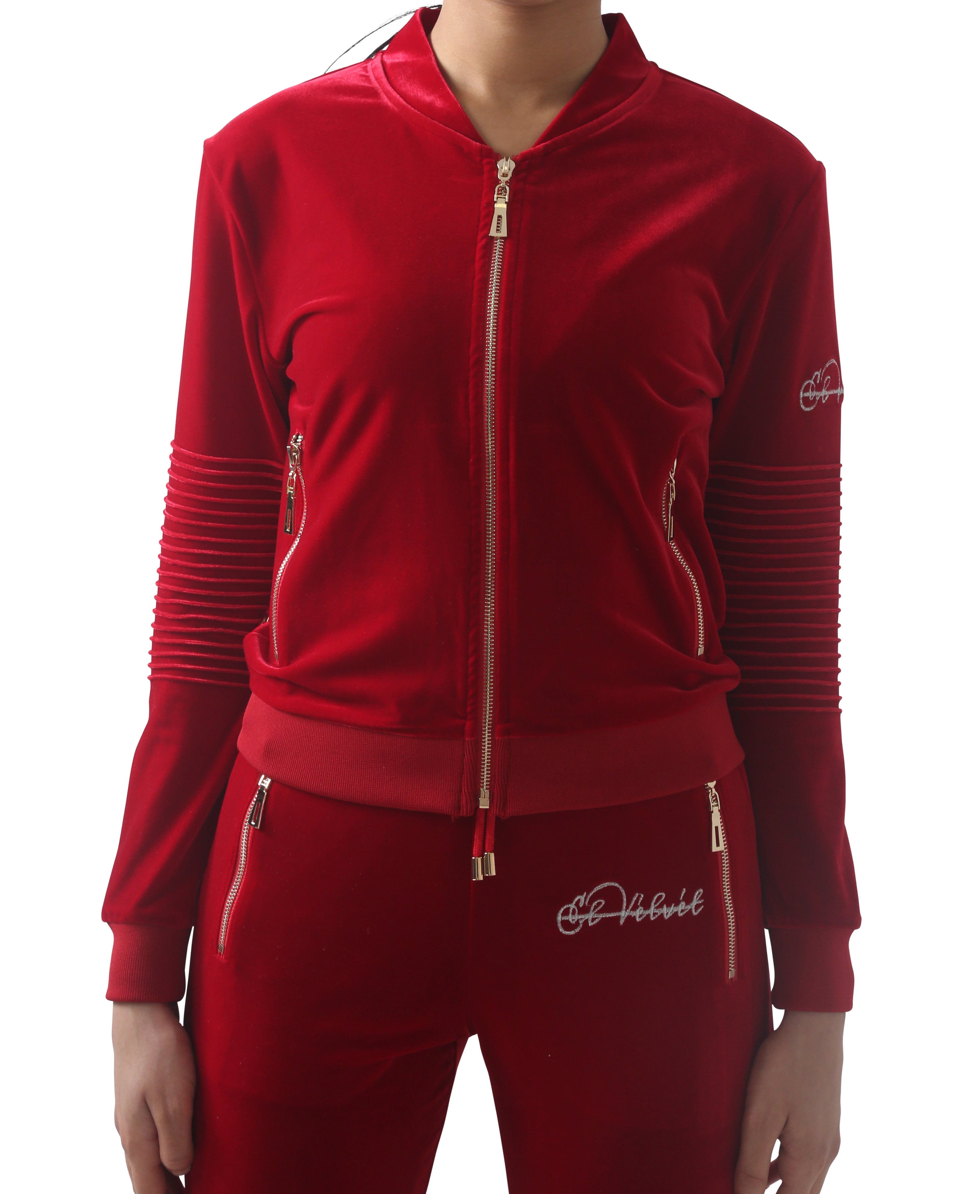 Women's Red Vélvét Women Full Tracksuit