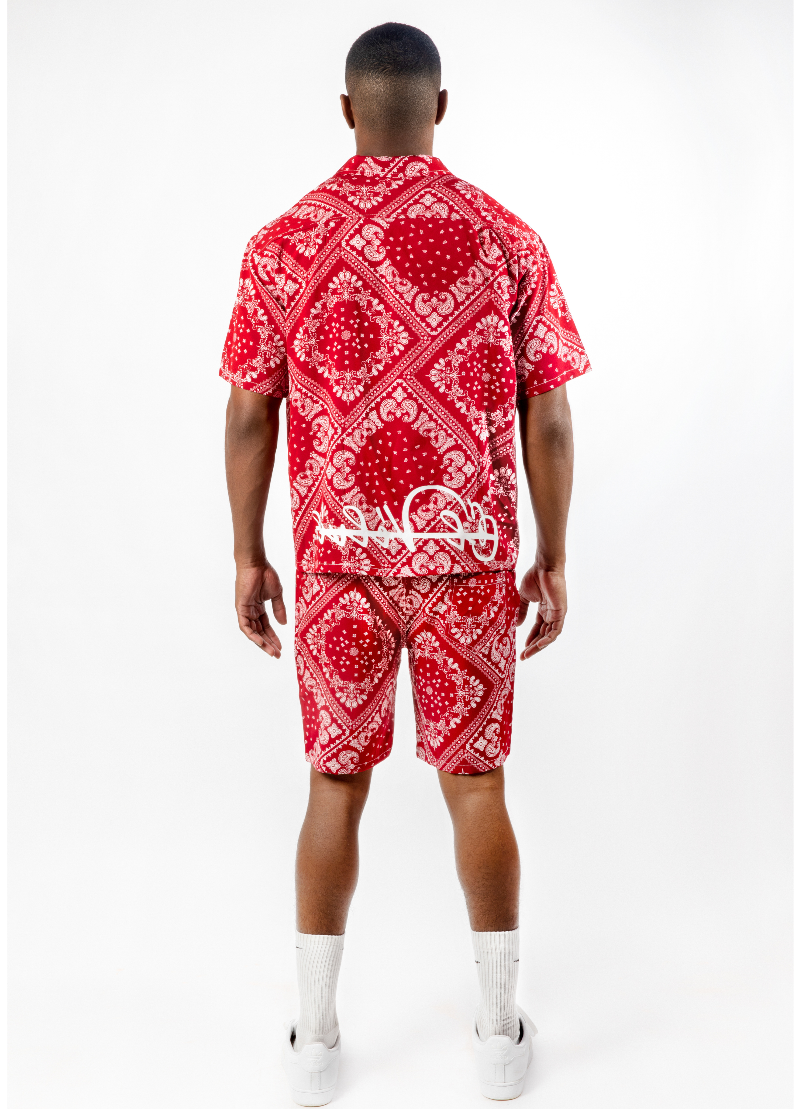 C&A Red Bandana Short Set