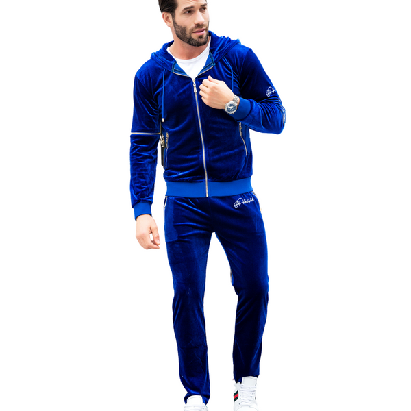 Men's Royal Blue Vélvét Full Tracksuit – El Vélvét