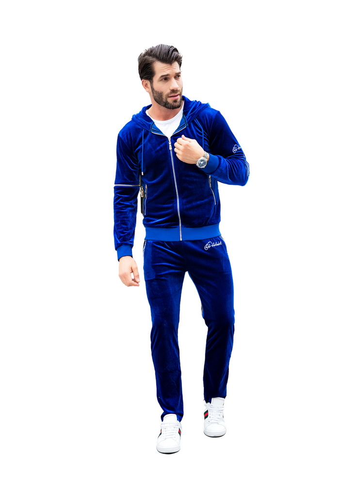 Full blue tracksuit sales