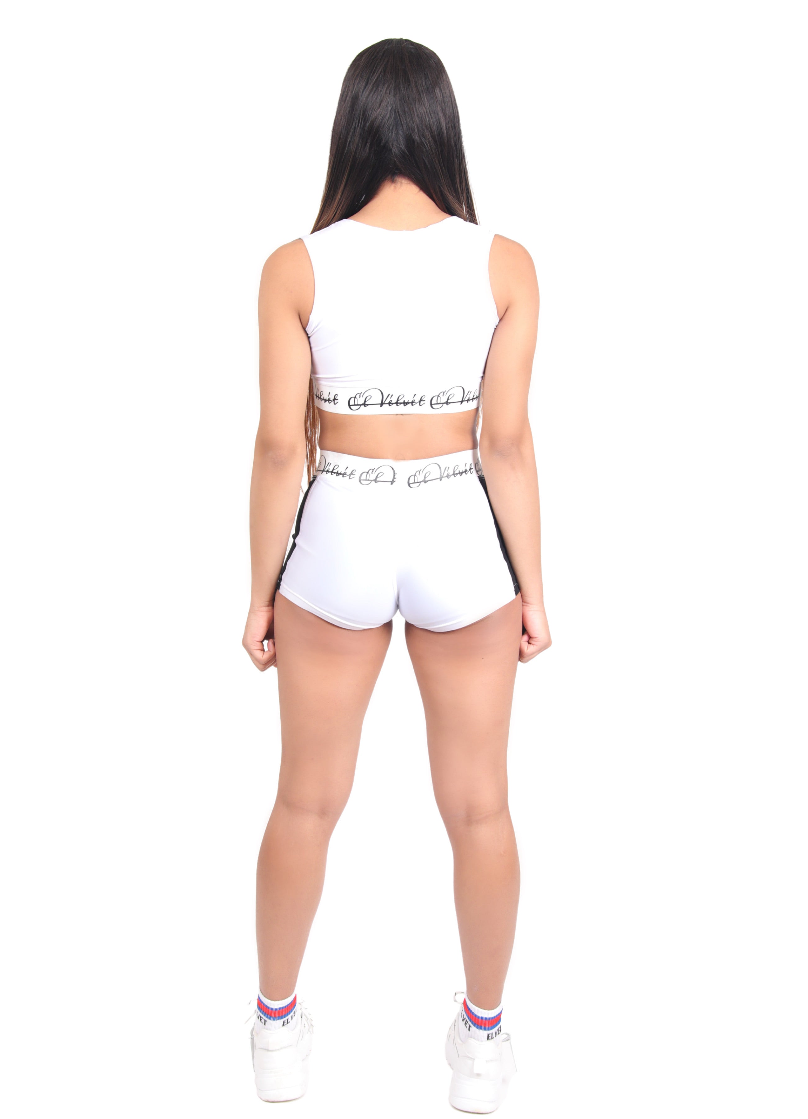 White Ly Mesh Bralet Set / Shorts