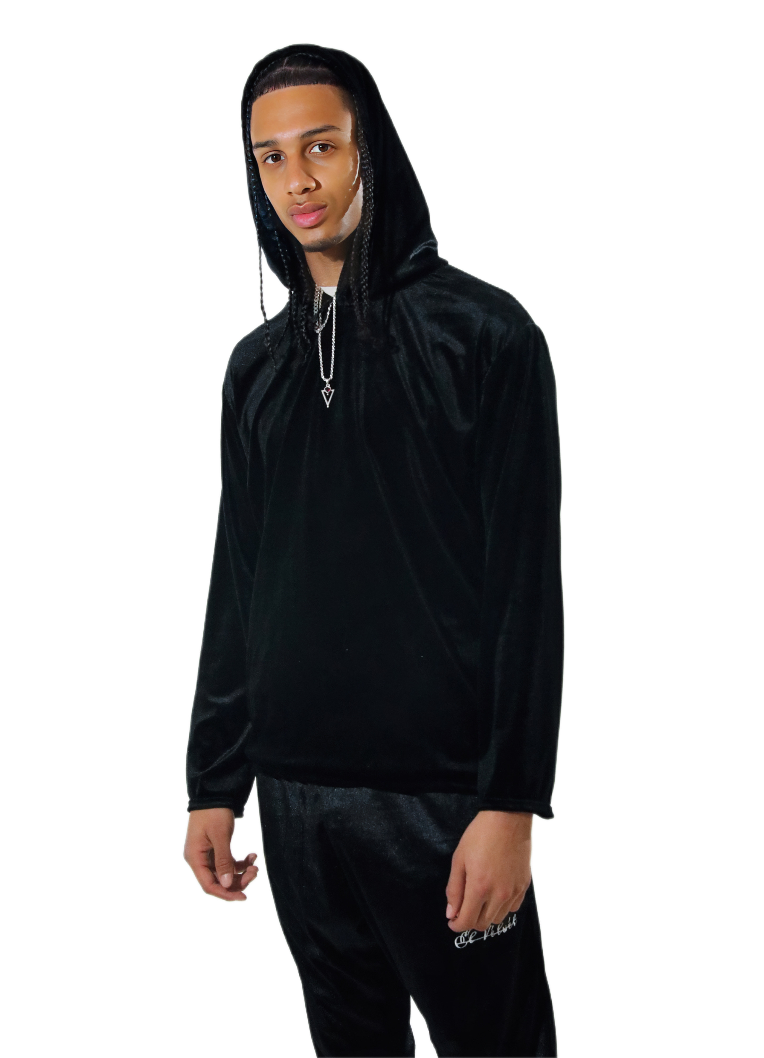 Kwd top velvet hoodie