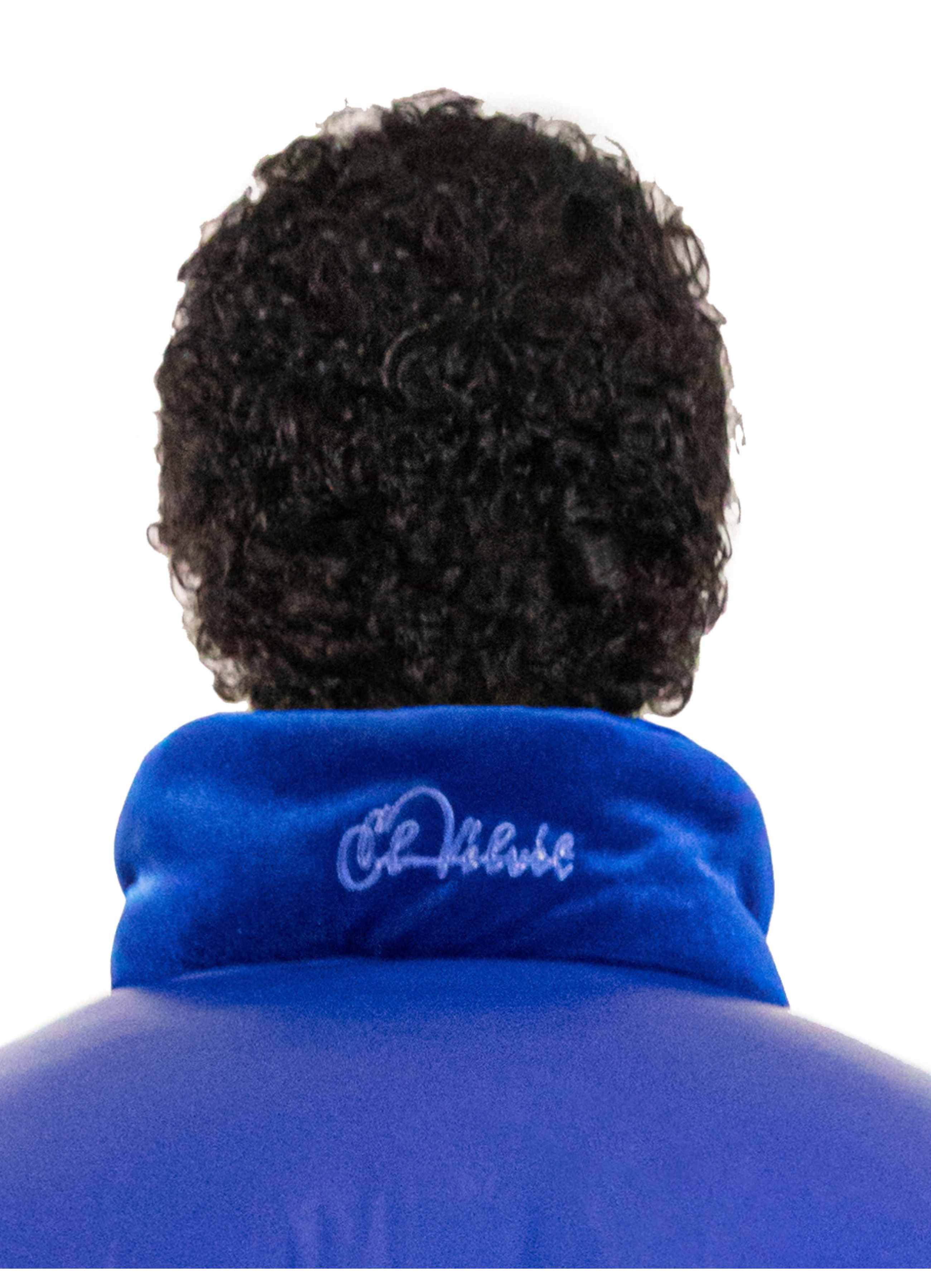 Royal Blue Adams Velvet Puffer Jacket