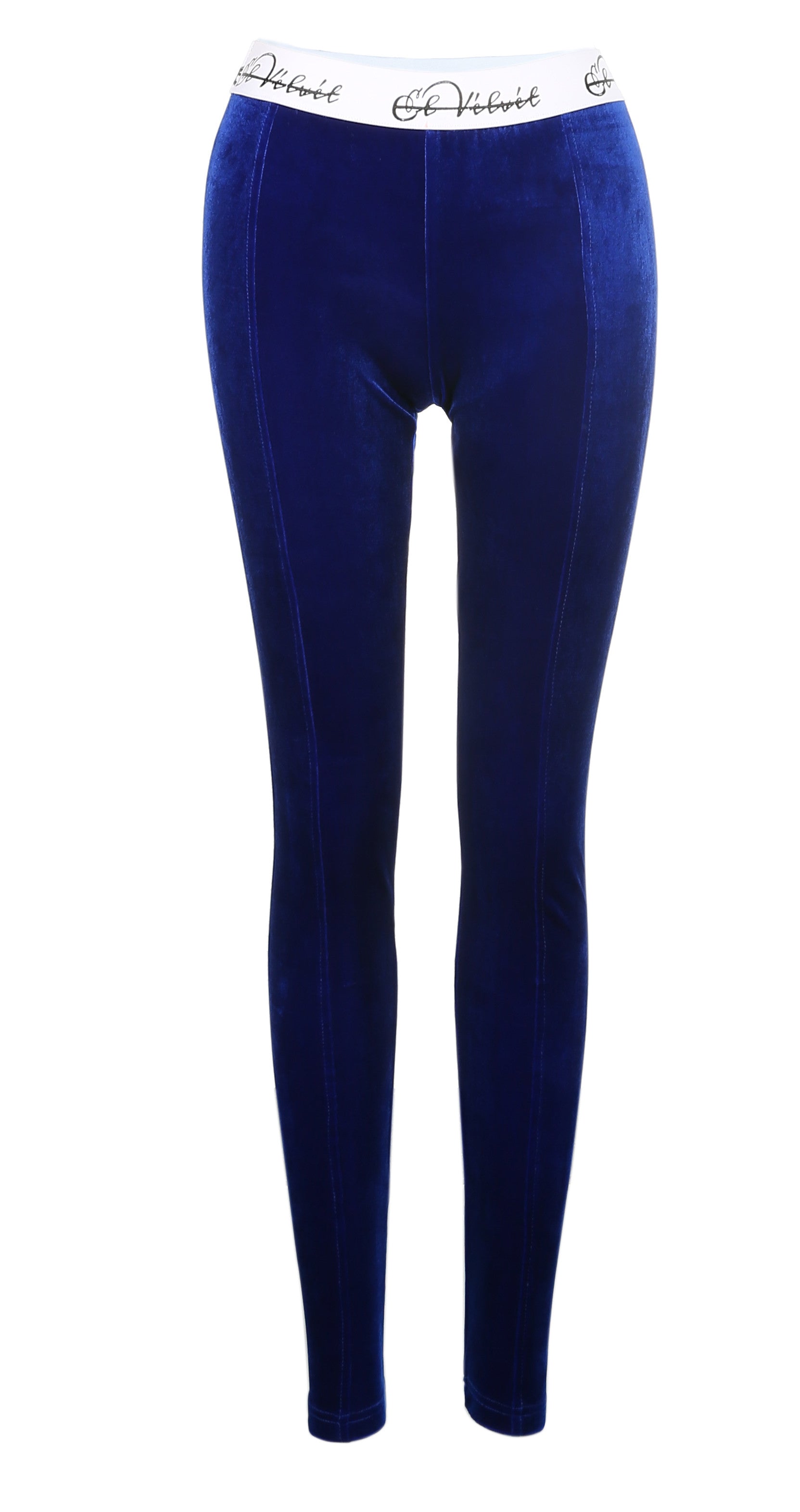Royal Blue Velvet Taped Bralet & Pants/ Leggings Full Set